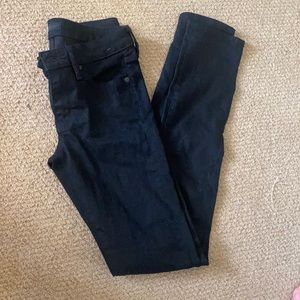 Uniqlo 24x33 straight leg denim, black x black